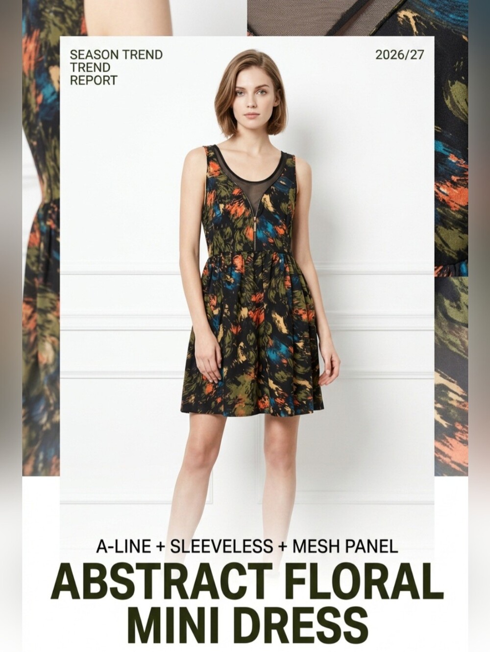Kenzie black Multi Color Zip up sleeveless dress zipper details size 6